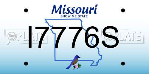 I7776S Missouri License Plate