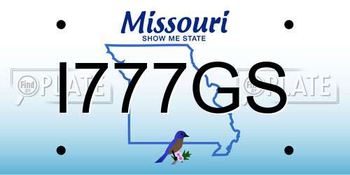 I777GS Missouri License Plate
