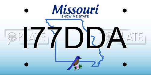 I77DDA Missouri License Plate