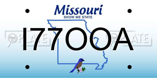 I77OOA Missouri License Plate