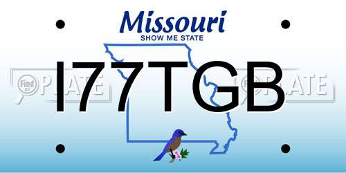 I77TGB Missouri License Plate