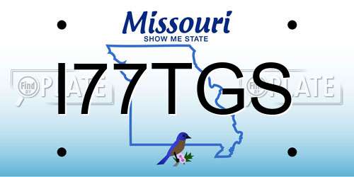 I77TGS Missouri License Plate