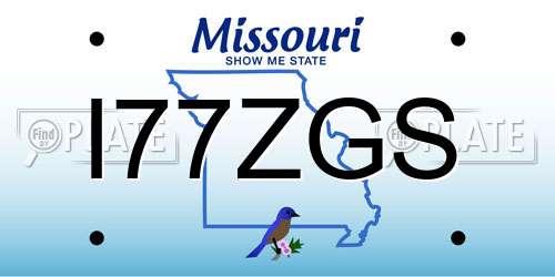 I77ZGS Missouri License Plate