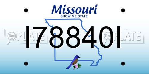 I78840I Missouri License Plate