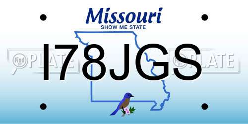 I78JGS Missouri License Plate