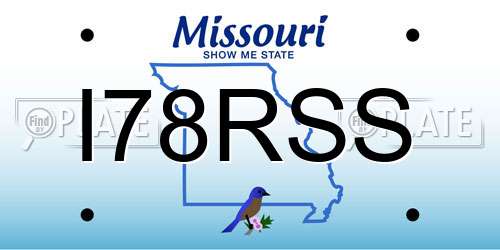 I78RSS Missouri License Plate