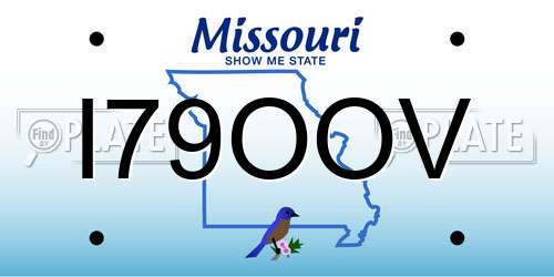 I79OOV Missouri License Plate
