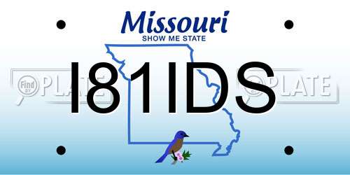 I81IDS Missouri License Plate