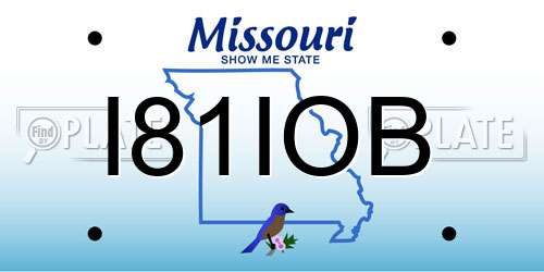 I81IOB Missouri License Plate