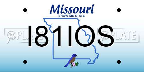 I81IOS Missouri License Plate