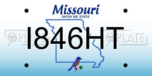 I846HT Missouri License Plate