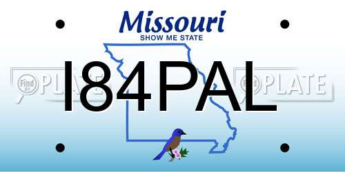 I84PAL Missouri License Plate
