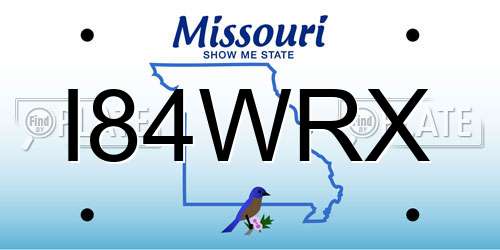 I84WRX Missouri License Plate