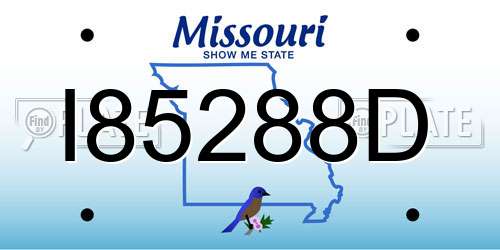 I85288D Missouri License Plate
