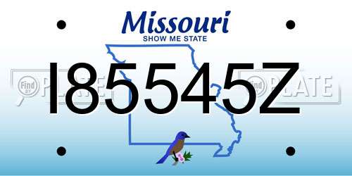 I85545Z Missouri License Plate