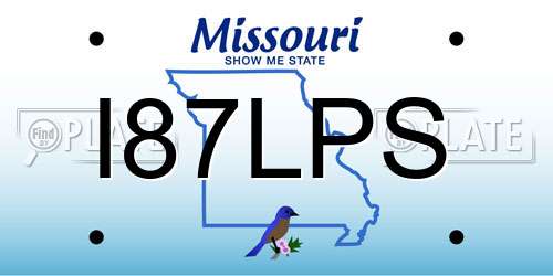 I87LPS Missouri License Plate