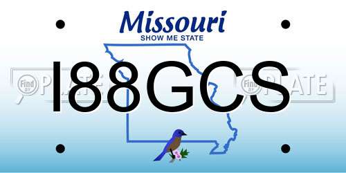 I88GCS Missouri License Plate