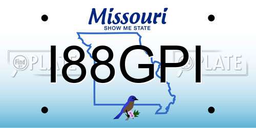 I88GPI Missouri License Plate