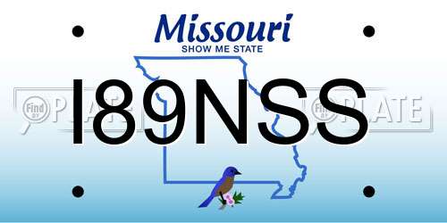 I89NSS Missouri License Plate