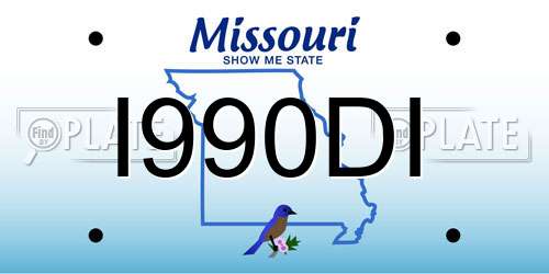 I990DI Missouri License Plate