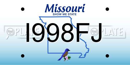 I998FJ Missouri License Plate