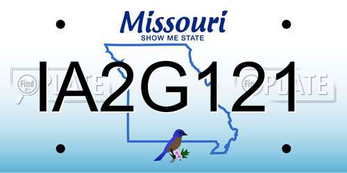 IA2G121 Missouri License Plate
