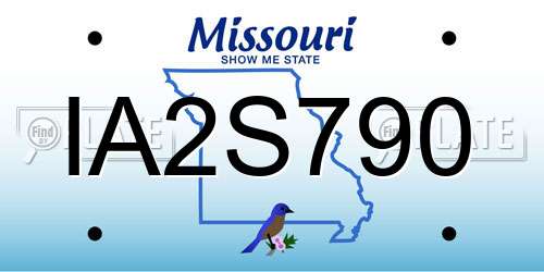 IA2S790 Missouri License Plate