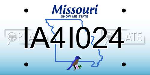 IA4I024 Missouri License Plate
