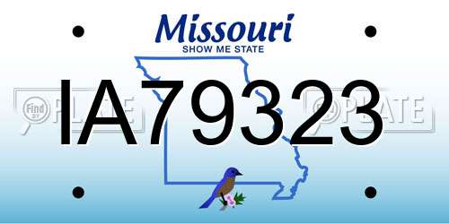 IA79323 Missouri License Plate