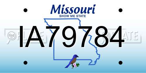 IA79784 Missouri License Plate