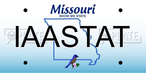 IAASTAT Missouri License Plate