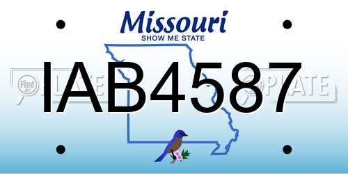IAB4587 Missouri License Plate