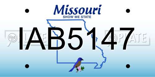 IAB5147 Missouri License Plate