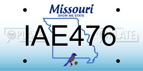 IAE476 Missouri License Plate