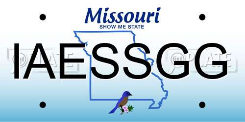 IAESSGG Missouri License Plate