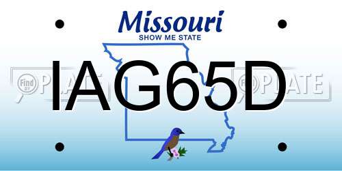 IAG65D Missouri License Plate