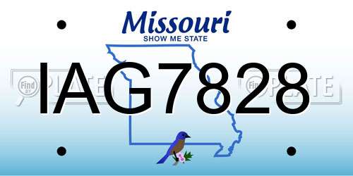 IAG7828 Missouri License Plate