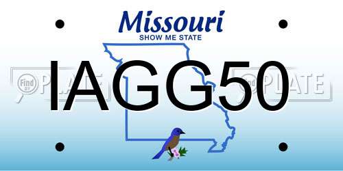 IAGG50 Missouri License Plate
