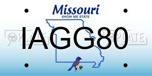 IAGG80 Missouri License Plate