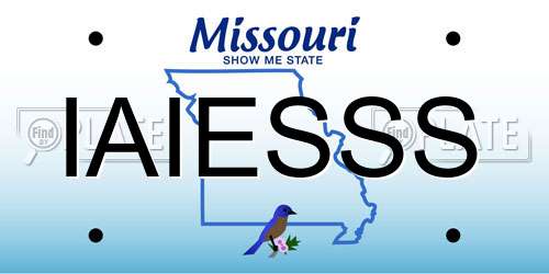 IAIESSS Missouri License Plate