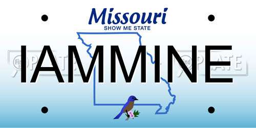 IAMMINE Missouri License Plate