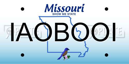 IAOBOOI Missouri License Plate