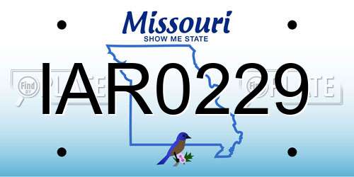 IAR0229 Missouri License Plate