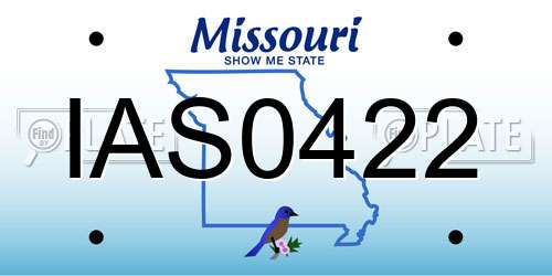 IAS0422 Missouri License Plate