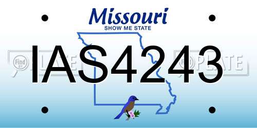 IAS4243 Missouri License Plate
