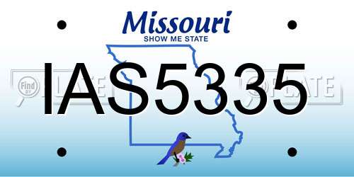 IAS5335 Missouri License Plate