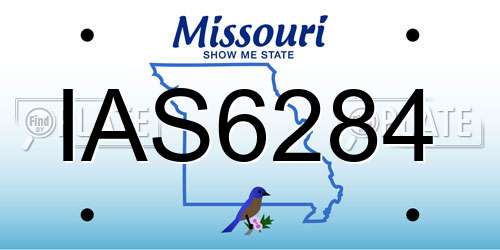 IAS6284 Missouri License Plate