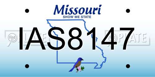 IAS8147 Missouri License Plate