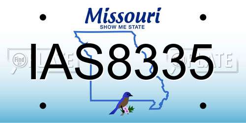 IAS8335 Missouri License Plate