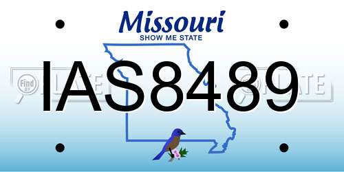IAS8489 Missouri License Plate
